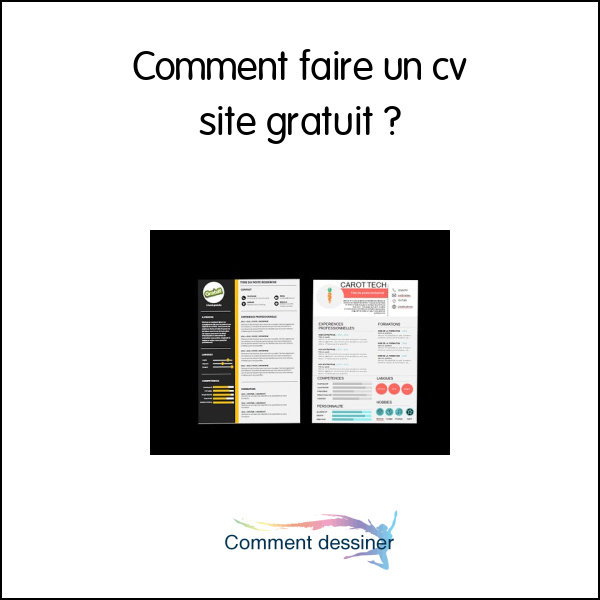 Comment faire un cv site gratuit